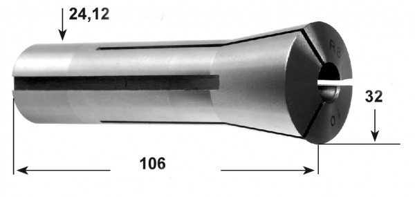 Spannzange rund, Typ 369 E (R8) Ø 14 mm