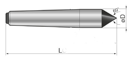 Feststehende Zentrierspitze DIN 806 MK3, Typ 503