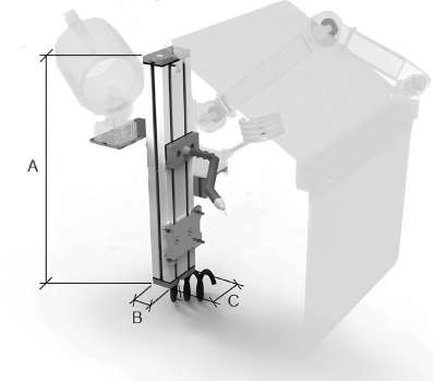 Base column with T-nuts 450 mm