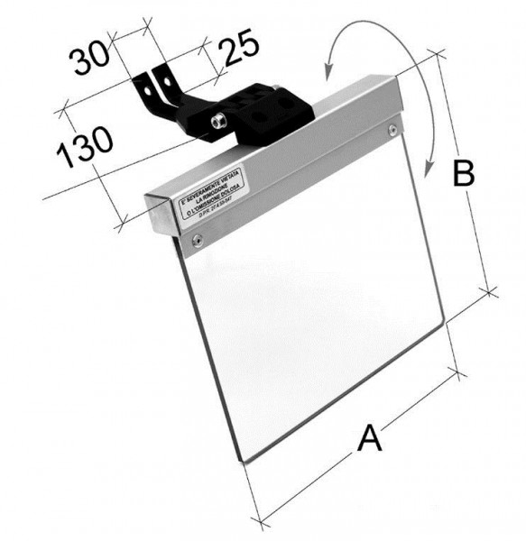 Schutzschild 200 x 185 mm für Schleifmaschinen