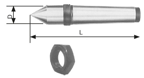 Fixed centre MT6 type 505 DIN 807 WS