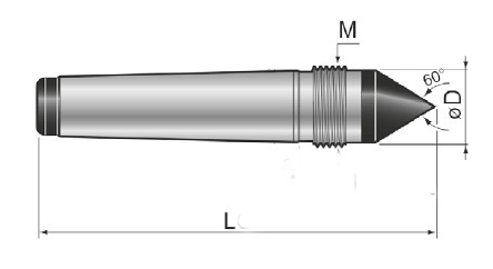 Feststehende Zentrierspitze DIN 807 MK4, Typ 506