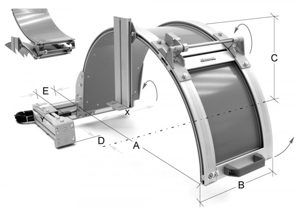 Safety hood for chuck-Ø up to 650 mm