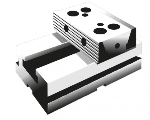 Modular vice, double fixed jaw section type CMC 200