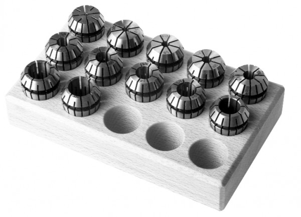 Collet set ER 32 in wooden tray