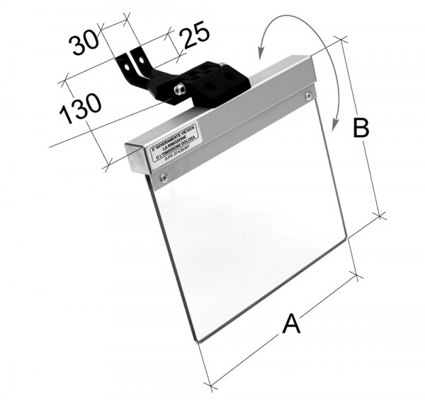 Schutzschild 200 x 185 mm für Schleifmaschinen