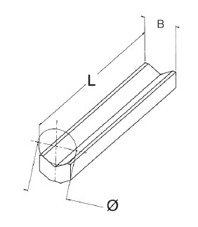 Einlegeprisma Typ CP für Bohrstahlhalter