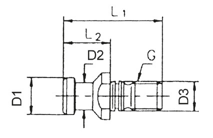 Anzugsbolzen DIN 69872 B, ohne Bohrung, SK 40