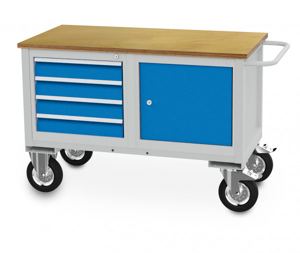 Mobile Werkbank B 1200 x T 600 x H 820 mm Tragkraft 500 kg