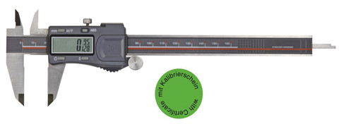 Digital pocket caliper 0-150 mm with frac display incl. certificate