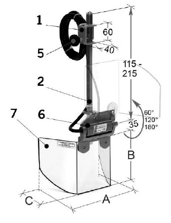 Safety guard BSK10 140 mm for drilling machines