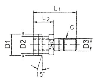 Pull stud, OTT, with internal thread, SK 40