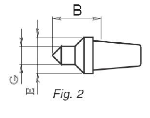 Insert 2 for VDI revolving tailstock centre