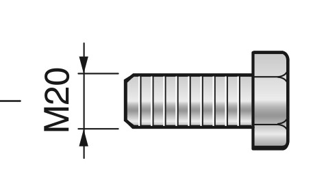 Abdrückschraube M20 für Zentrierkegel