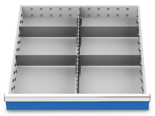 Metalleinteilung 5-tlg. R 24-24 Schubladennutzmaß 600 x 600 mm