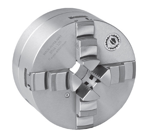 4-jaw scroll chuck Bison type 3704-125