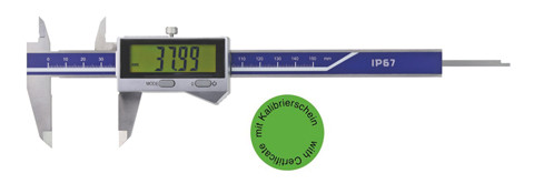 Digital pocket caliper 0-300 mm IP 67 with certificate