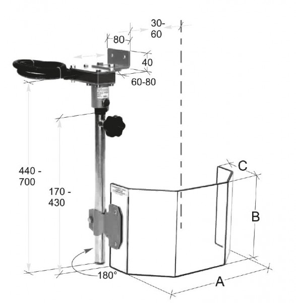 Safety guard for drilling machines 300 x 200 mm