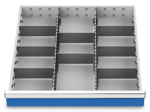 Metalleinteilung 10-tlg. R 24-24 Schubladennutzmaß 600 x 600 mm