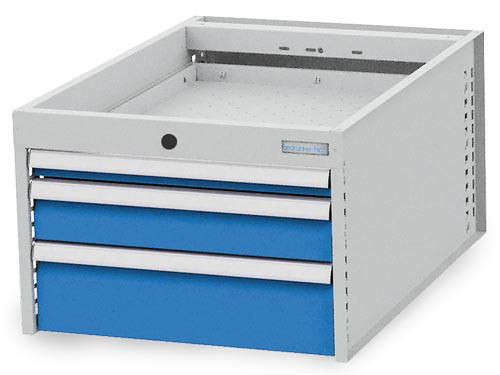 Hängeschubladenblock B 555 x T 736 x H 358 mm mit 3 Schubladen