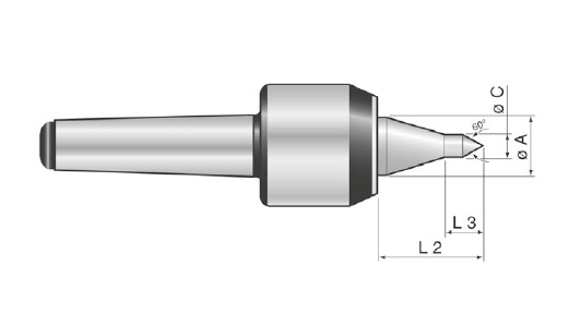 Mitlaufende Drehbankspitze, BASIC Typ SKP, MK 4