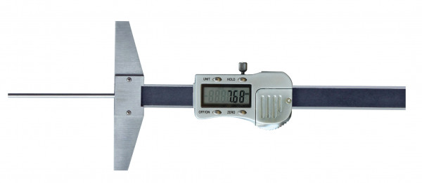 Digital depth caliper 150 x 100 mm with round depth bar