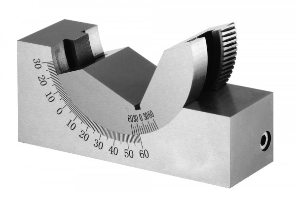 Angle prism adjustable by worm gear, L: 46 mm