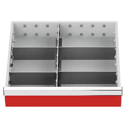 Metalleinteilung 6-teilig R 18-16 Schubladennutzmaß 450 x 400 mm