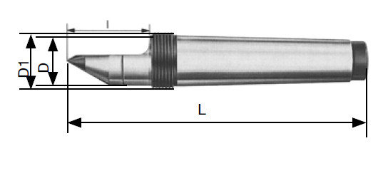 Feste Zentrierspitze MK6 Typ 507 DIN 807 HE